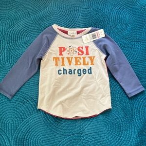 NWT Toddler ‘positively charged’ long sleeve tee size 2T
